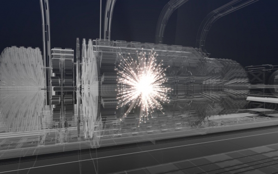 Artistic impression of event collision